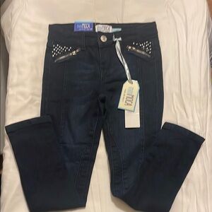 Women's Black Jeans with Studded Details